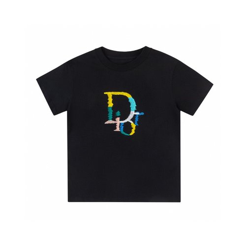 Dior Kids Colorful Embroidered Cotton T-Shirt