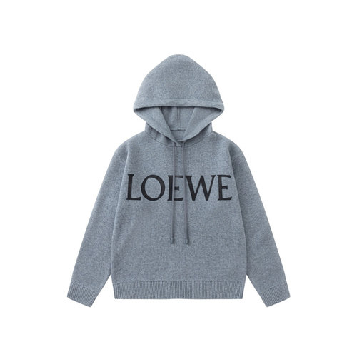 Loewe Kids Wool Blend Heavyweight Sweater with Bold Letter Print