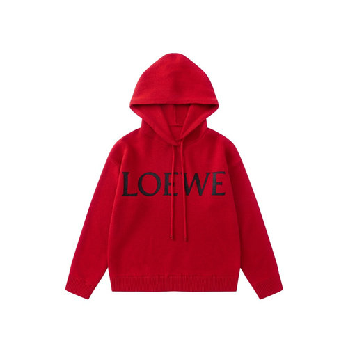Loewe Kids Wool Blend Thick Sweater with Bold Letter Print