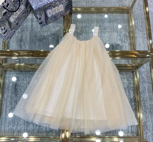 Dior Girls Sleeveless Dress with Cotton Lining 