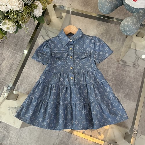 LV Girls Premium Cotton Dress, Comfortable & Chic 