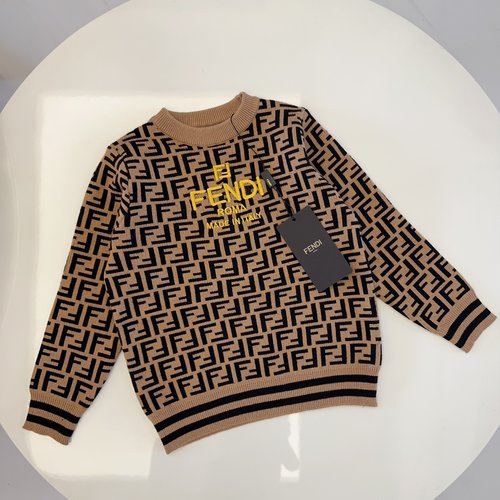 Fendi Kids Embroidered Letter Sweater 