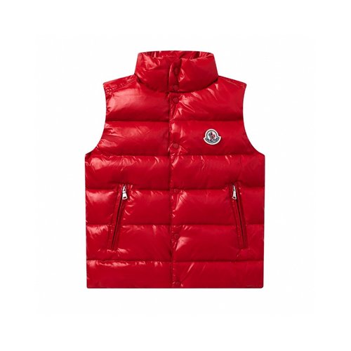 Moncler Unisex Kids Down Vest – 90 White Duck Down, Teijin Nylon