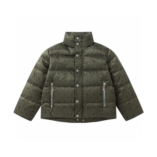 Chrome Hearts Kids Premium Down Jacket with Classic Jacquard & Water-Repellent Finish 