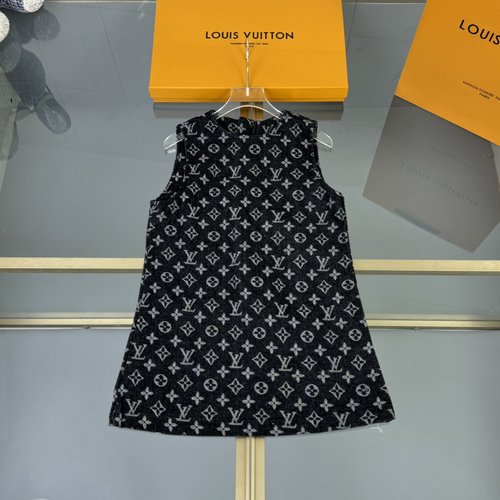 LV Girls Premium Jacquard Washed Denim Dress 
