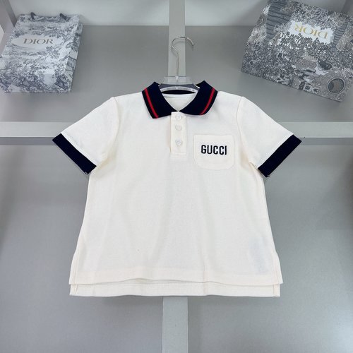 Gucci Kids Collared Piqué Polo Shirt - Comfortable & Stylish 
