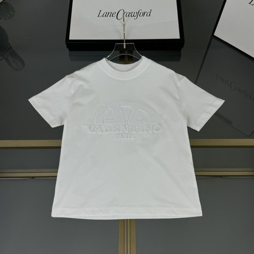 Valentino Kids Premium Cotton T-Shirt with Special Embroidery and Washed Finish
