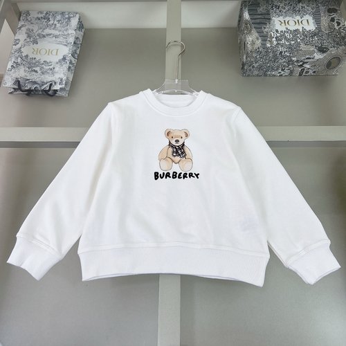 Burberry Kids Cotton Pullover Sweatshirt with Teddy, Duck & Letter Prints