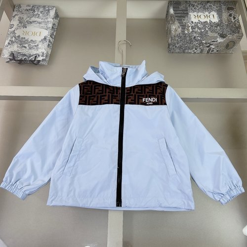 Fendi Kids Colorblock Multi-Letter Comfy Stylish Windbreaker