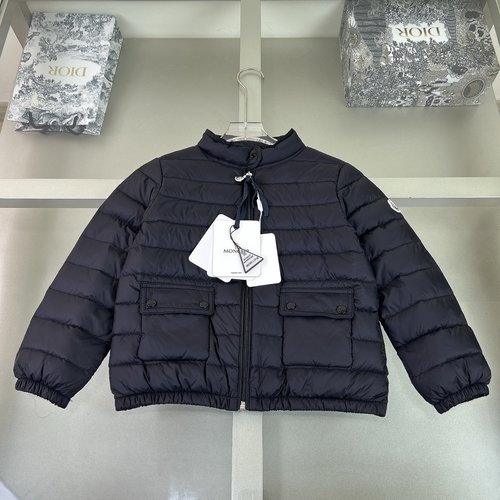 Moncler Kids Premium Goose Down Jacket - Coral Red White Black 