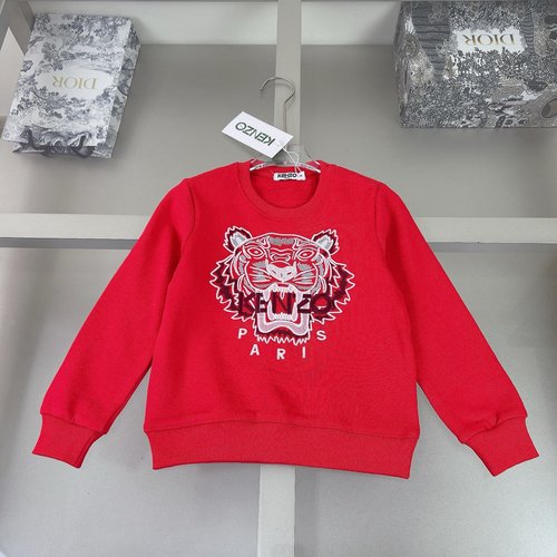 Kenzo Unisex Kids Sweatshirt with Intricate Tiger Embroidery & Soft Cotton 