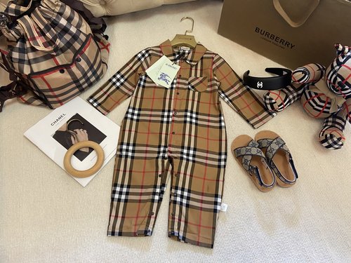Burberry Premium Baby Onesie for Boys & Girls, A-Class Cotton, Comfortable & Stylish