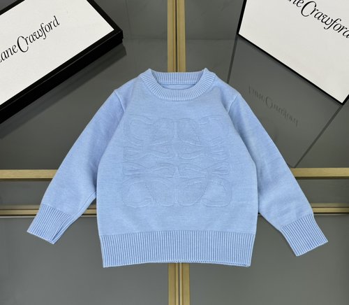 Loewe Kids Cotton-Blend Jacquard Sweater with Big Logo