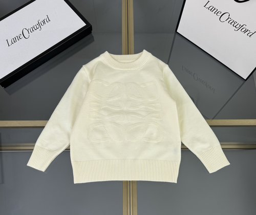 Loewe Kids High-End Sweater Cotton Blend Big Logo Jacquard