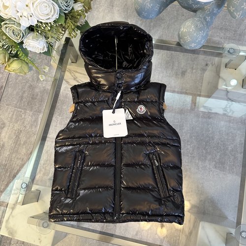 Moncler Kids Slim Fit Down Jacket Detachable Hood Soft 90 Goose Down