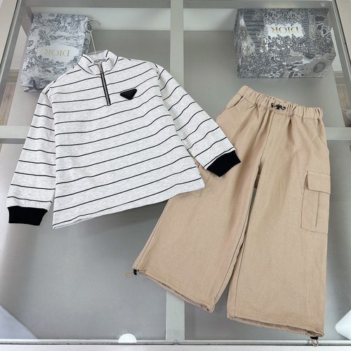 Prada Unisex Kids Cotton Set, Comfortable & Stylish 