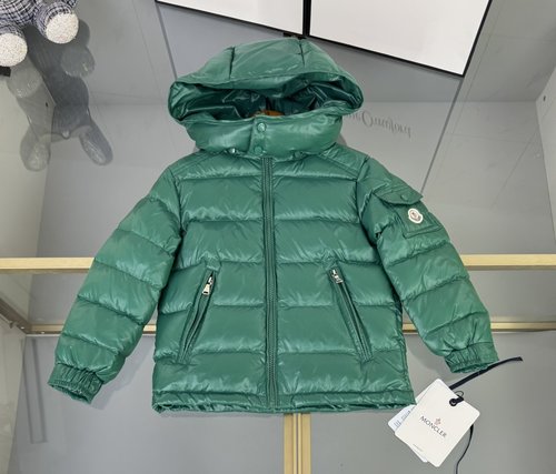 Moncler Unisex Kids 90 uck Down Jacket with Removable Hood