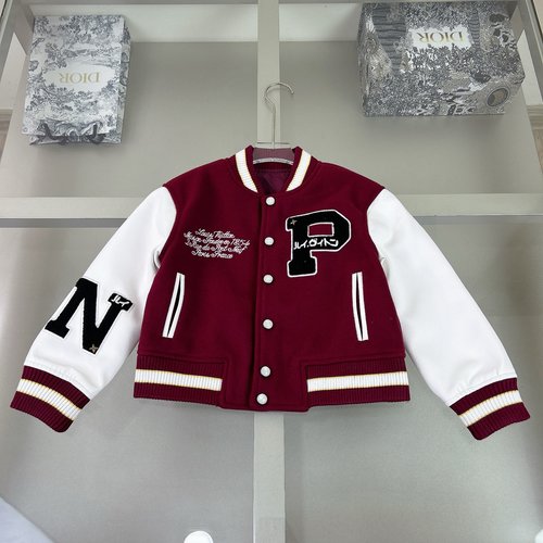Dior Kids Premium Embroidered Baseball Jacket - Comfortable & Stylish