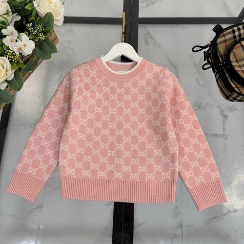 Gucci Unisex Kids Wool-Blend Sweater with Classic Stripes 