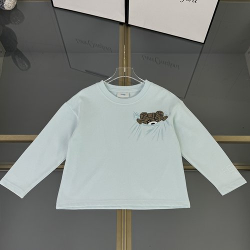 Fendi Kids Long-Sleeve Cotton T-Shirt with Graffiti Print 