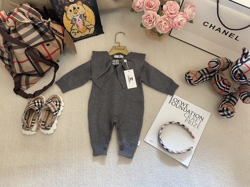 Chanel Baby Girls Knit Cotton Onesie - Comfortable & Stylish 