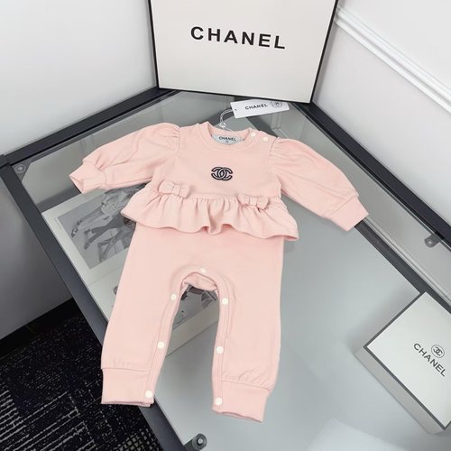 Chanel Premium Baby Girl Thermal Fleece Onesie 
