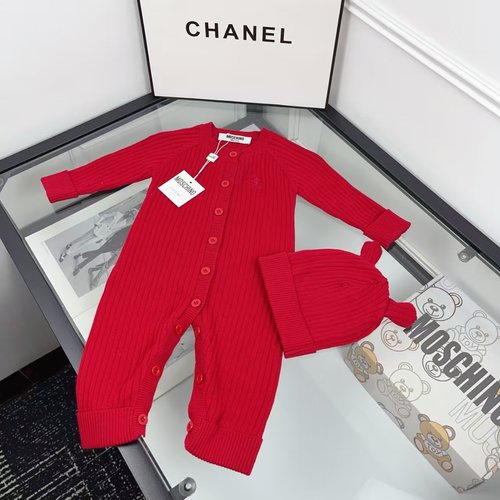 Moschino Cute Ears Unisex High-End Baby Romper Set