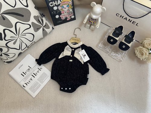 Chanel Toddler Girls Long Sleeve Bodysuit, A-Class Cotton, Comfortable & Stylish