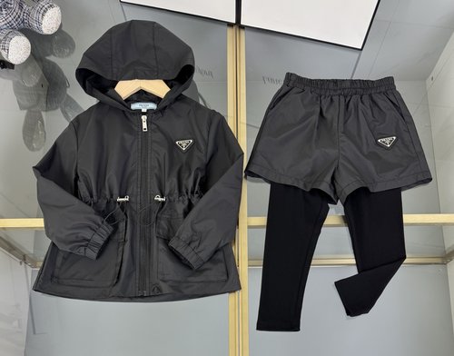 Prada Girls Premium Woven Cotton Comfy & Stylish Set