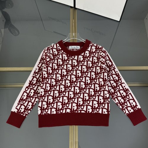 Dior Premium Kids Cashmere Blend Sweater with CD Accent