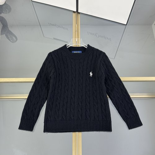 Polo Ralph Lauren Kids Unisex Cable Knit Sweater with Horse Embroidery
