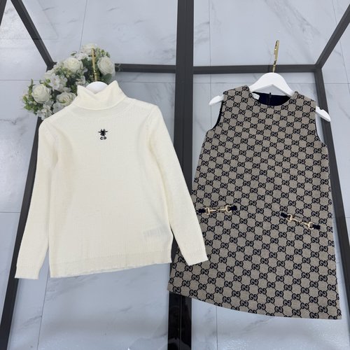 Gucci Girls Cotton 2-Piece Outfit with Letter Print