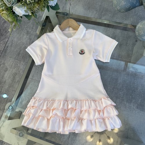 Moncler Girls Cotton Dress Breathable Comfortable Stylish 