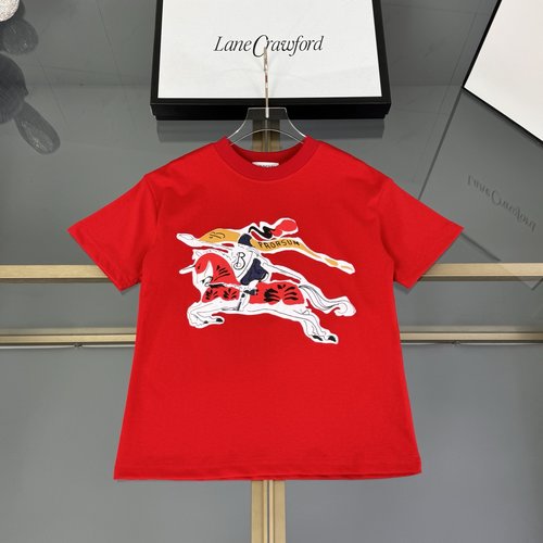 Burberry Kids Premium Cotton T-Shirt with Graphic Print