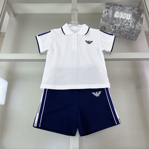Armani Kids High-end 2-piece Cotton Set, Breathable & Stylish