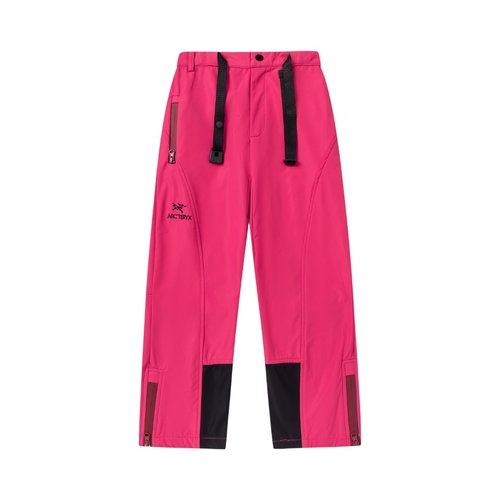 Arcteryx Kids Colorblock Hardshell Cargo Pants Plaid Fleece
